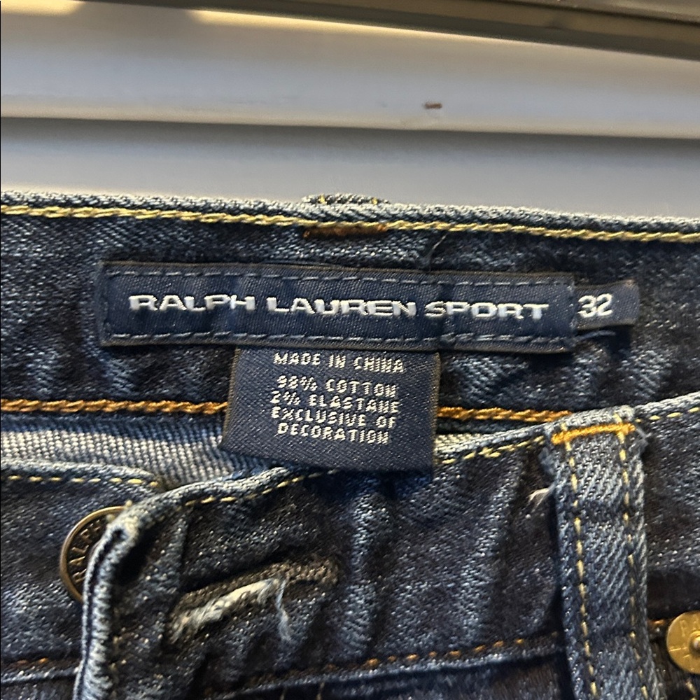 Ralph Lauren sport  ladies jeans  size 32 vintage with back pocket logo. - Picture 6 of 6